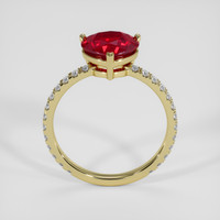 2.14 Ct. Pinkish Red Ruby Ring, 18K Yellow Gold 3