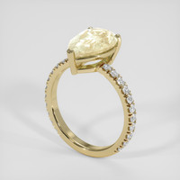 4.00 Ct. Yellow Sapphire Ring, 18K Yellow Gold 2
