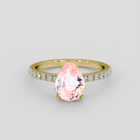 2.03 Ct. Padparadscha Sapphire Ring, 18K Yellow Gold 1