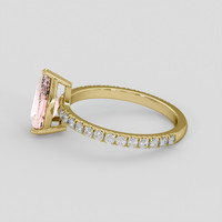 2.03 Ct. Padparadscha Sapphire Ring, 18K Yellow Gold 4