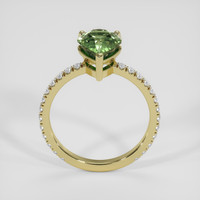 3.00 Ct. Green Sapphire Ring, 18K Yellow Gold 3