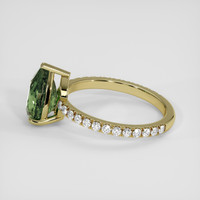 3.00 Ct. Green Sapphire Ring, 18K Yellow Gold 4