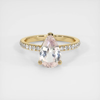 2.24 Ct. Pink Sapphire Ring, 18K Yellow Gold 1