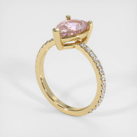 2.24 Ct. Pink Sapphire Ring, 18K Yellow Gold 2