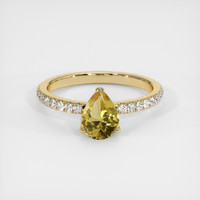 1.11 Ct. Yellow Sapphire Ring, 18K Yellow Gold 1