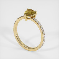1.11 Ct. Yellow Sapphire Ring, 18K Yellow Gold 2