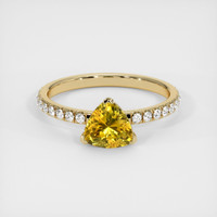 0.79 Ct. Sapphire Ring, 18K Yellow Gold 1