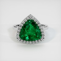 4.29 Ct. Emerald Ring, Platinum 950 1