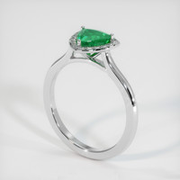 0.69 Ct. Emerald Ring, Platinum 950 2