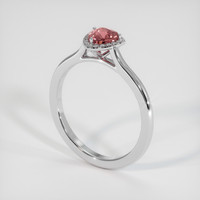 1.06 Ct. Padparadscha Sapphire Ring, Platinum 950 2