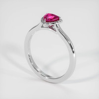 0.67 Ct. Ruby Ring, Platinum 950 2