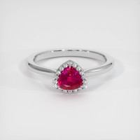 0.65 Ct. Ruby Ring, Platinum 950 1