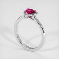 0.65 Ct. Ruby Ring, Platinum 950 2