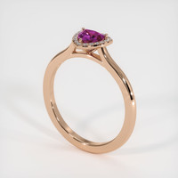 0.73 Ct. Pink Sapphire Ring, 14K Rose Gold 2