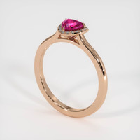 0.67 Ct. Ruby Ring, 14K Rose Gold 2