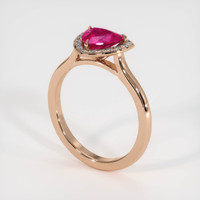 1.16 Ct. Ruby Ring, 14K Rose Gold 2