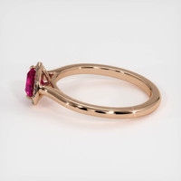 0.65 Ct. Ruby Ring, 14K Rose Gold 4