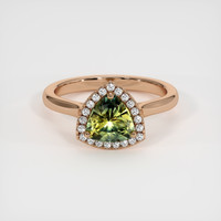 1.28 Ct. Bi Color Sapphire Ring, 14K Rose Gold 1