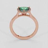 1.40 Ct. Bluish Green Sapphire Ring, 14K Rose Gold 3