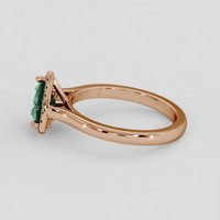 1.40 Ct. Bluish Green Sapphire Ring, 14K Rose Gold 4