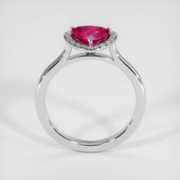 1.16 Ct. Pinkish Red Ruby Ring, 10K White Gold 3