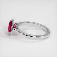 1.16 Ct. Pinkish Red Ruby Ring, 10K White Gold 4