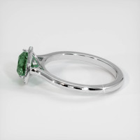 0.97 Ct. Bluish Green Sapphire Ring, 10K White Gold 4