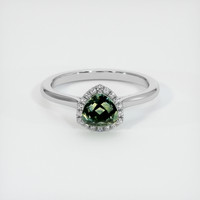 0.98 Ct. Sapphire Ring, 14K White Gold 1
