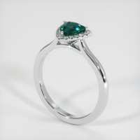 0.83 Ct. Sapphire Ring, 14K White Gold 2