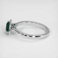 0.83 Ct. Sapphire Ring, 14K White Gold 4