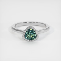 0.83 Ct. Sapphire Ring, 14K White Gold 1
