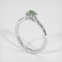 0.66 Ct. Sapphire Ring, 14K White Gold 2