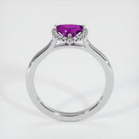 0.73 Ct. Pink Sapphire Ring, 18K White Gold 3