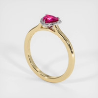 0.60 Ct. Ruby Ring, 14K White & Yellow 2