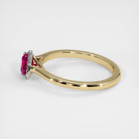 0.60 Ct. Ruby Ring, 14K White & Yellow 4