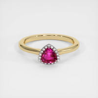 0.67 Ct. Ruby Ring, 14K White & Yellow 1