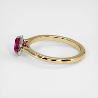 0.67 Ct. Ruby Ring, 14K White & Yellow 4