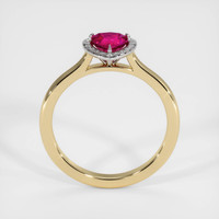 0.65 Ct. Ruby Ring, 14K White & Yellow 3