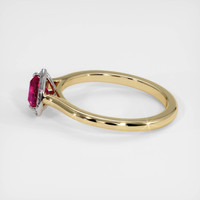 0.65 Ct. Ruby Ring, 14K White & Yellow 4