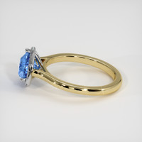 1.01 Ct. Blue Sapphire Ring, 14K White & Yellow 4