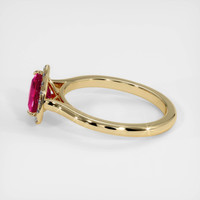1.16 Ct. Pinkish Red Ruby Ring, 10K Yellow Gold 4