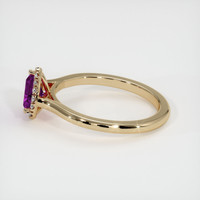 0.73 Ct. Pink Sapphire Ring, 14K Yellow Gold 4