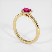 0.60 Ct. Ruby Ring, 14K Yellow Gold 2