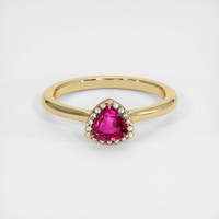 0.67 Ct. Ruby Ring, 14K Yellow Gold 1
