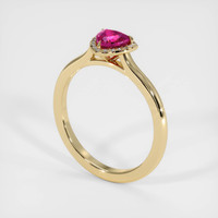 0.67 Ct. Ruby Ring, 14K Yellow Gold 2
