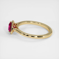 0.65 Ct. Ruby Ring, 14K Yellow Gold 4