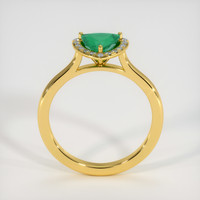 0.69 Ct. Emerald Ring, 18K Yellow Gold 3