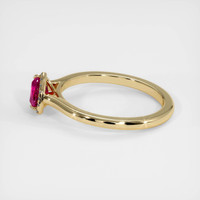 0.60 Ct. Ruby Ring, 18K Yellow Gold 4