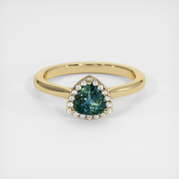 0.83 Ct. Sapphire Ring, 18K Yellow Gold 1