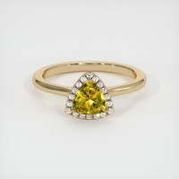 0.77 Ct. Yellow Sapphire Ring, 18K Yellow Gold 1